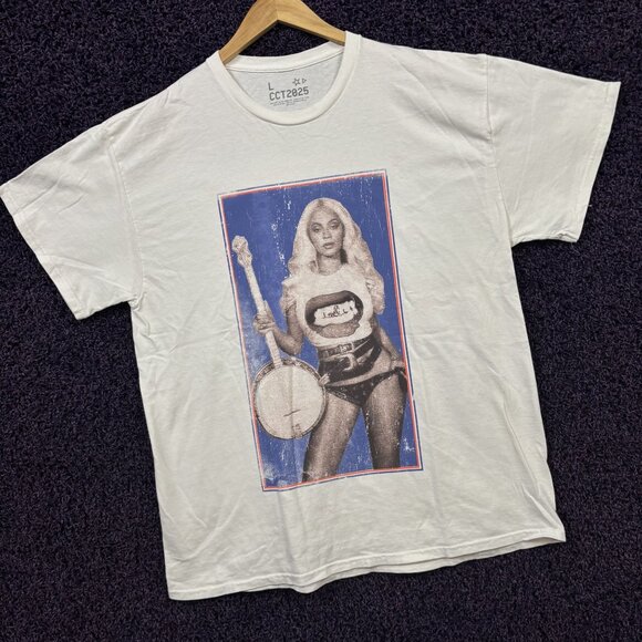 Beyoncé Cowboy Carter Banjo T-shirt size large - Picture 3 of 5